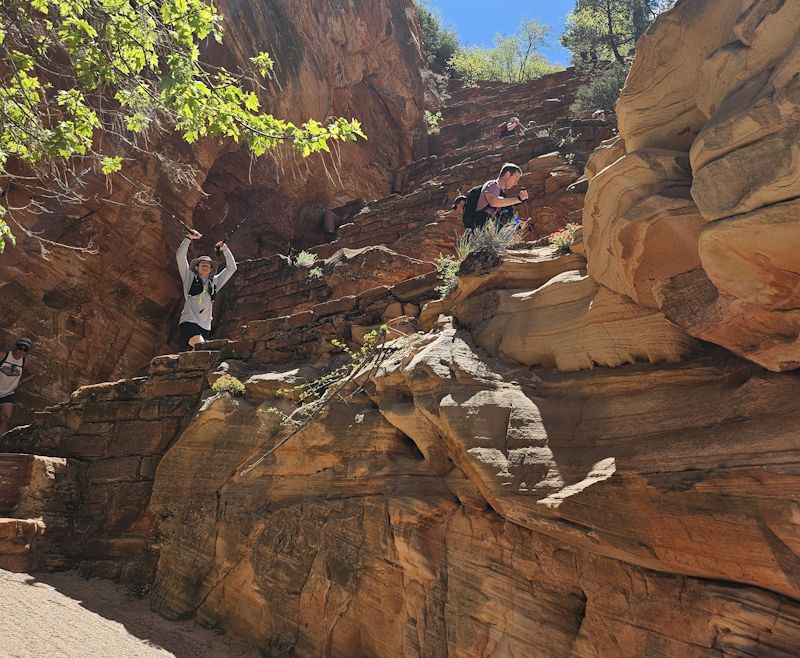 The steep, tight switchbacks known as Walter's Wiggles carved into the canyon wall.